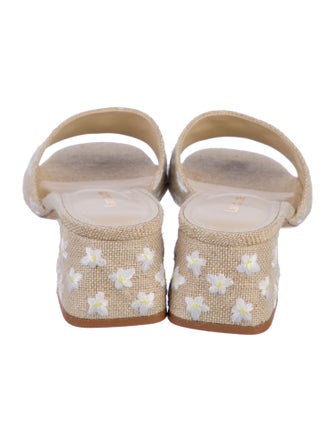 Larroude Canvas Patterned Slides
