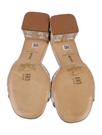 Larroude Canvas Patterned Slides