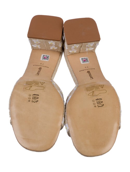 Larroude Canvas Patterned Slides