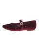 Larroude Velvet Crystal Embellishments Ballet Flats