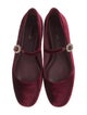 Larroude Velvet Crystal Embellishments Ballet Flats