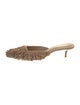 Larroude Suede Fringe Trim Accent Mules
