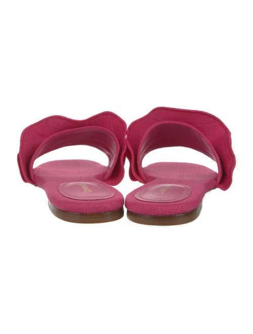 Larroude Canvas Ruffle Embellishment Espadrilles