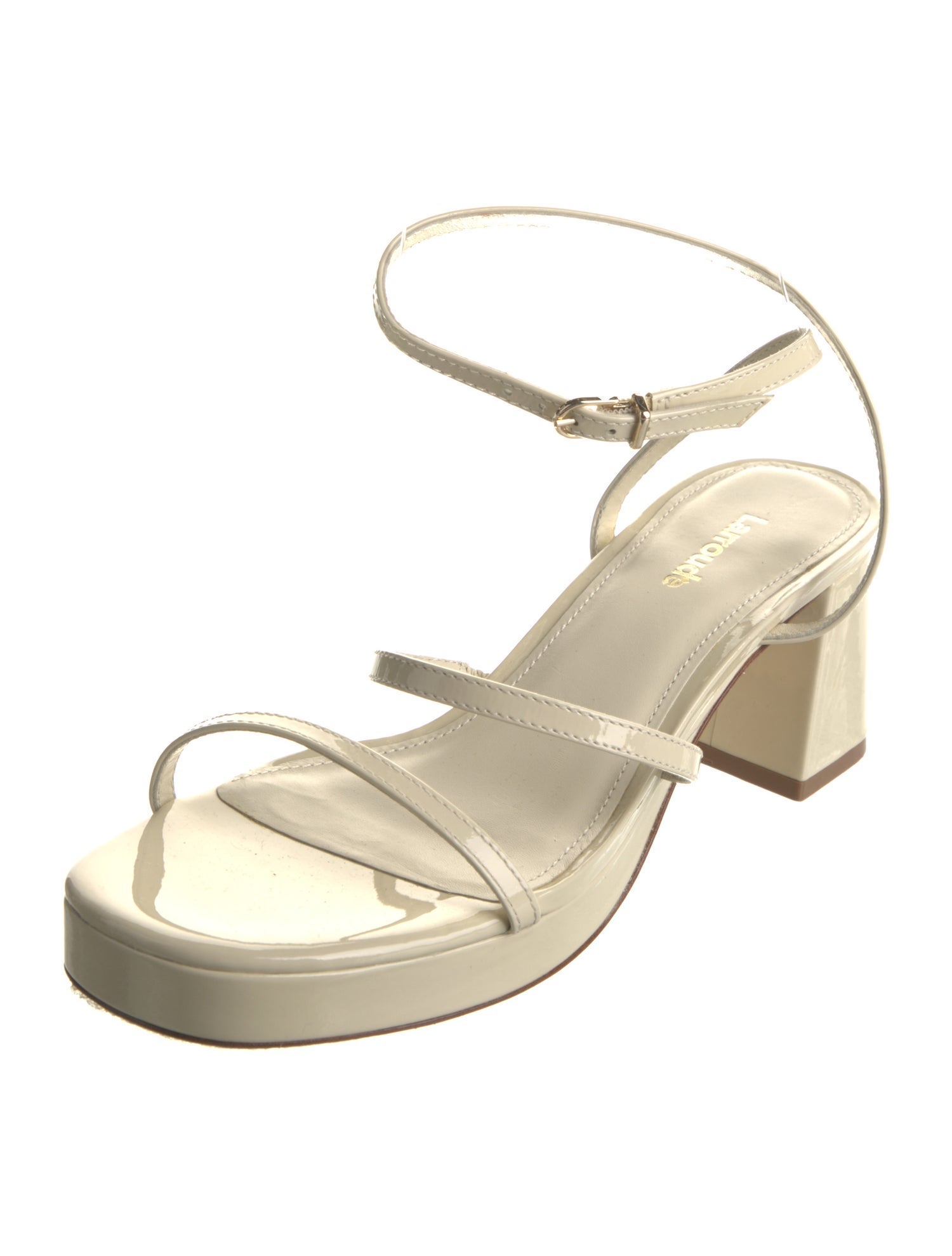 Larroude Patent Leather Sandals