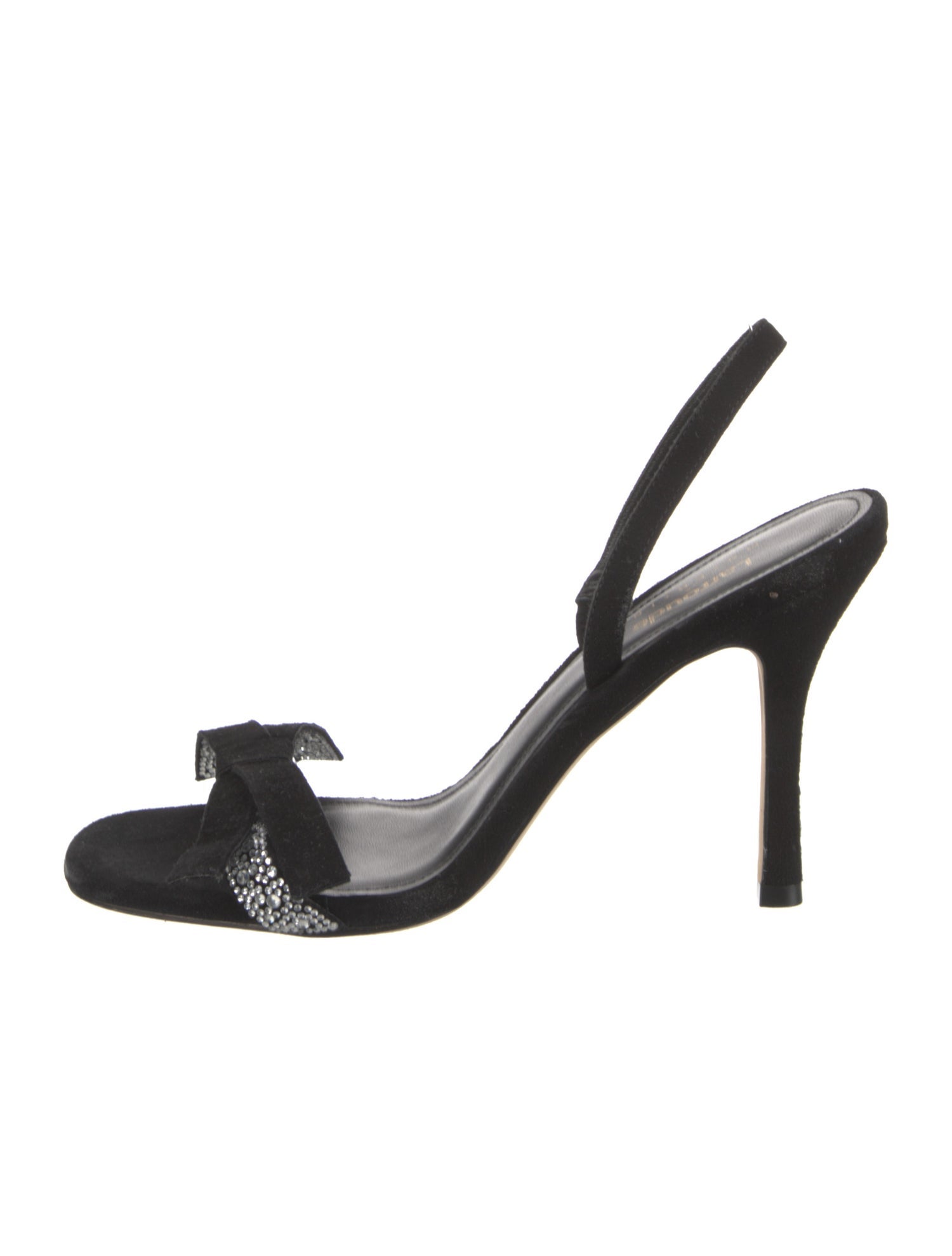 Larroude Suede Slingback Sandals