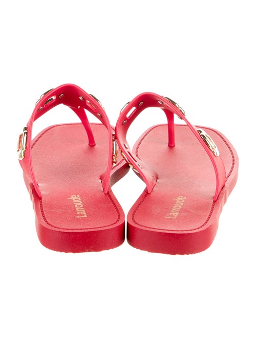 Larroude Rubber Eyelet Trim Slides