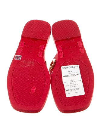 Larroude Rubber Eyelet Trim Slides