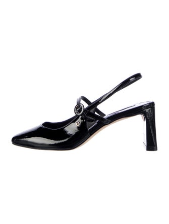 Larroude Patent Leather Slingback Pumps