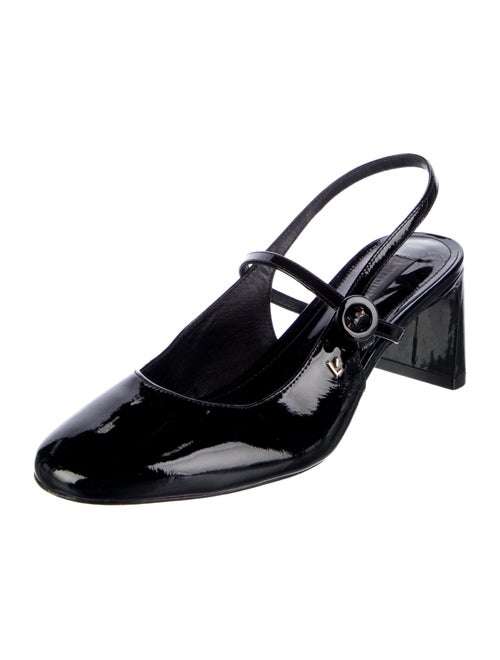 Larroude Patent Leather Slingback Pumps