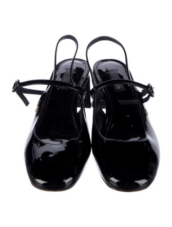 Larroude Patent Leather Slingback Pumps