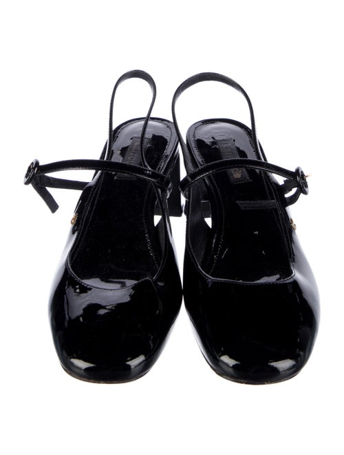 Larroude Patent Leather Slingback Pumps