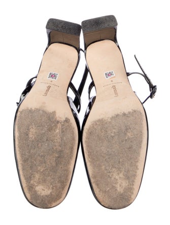 Larroude Patent Leather Slingback Pumps