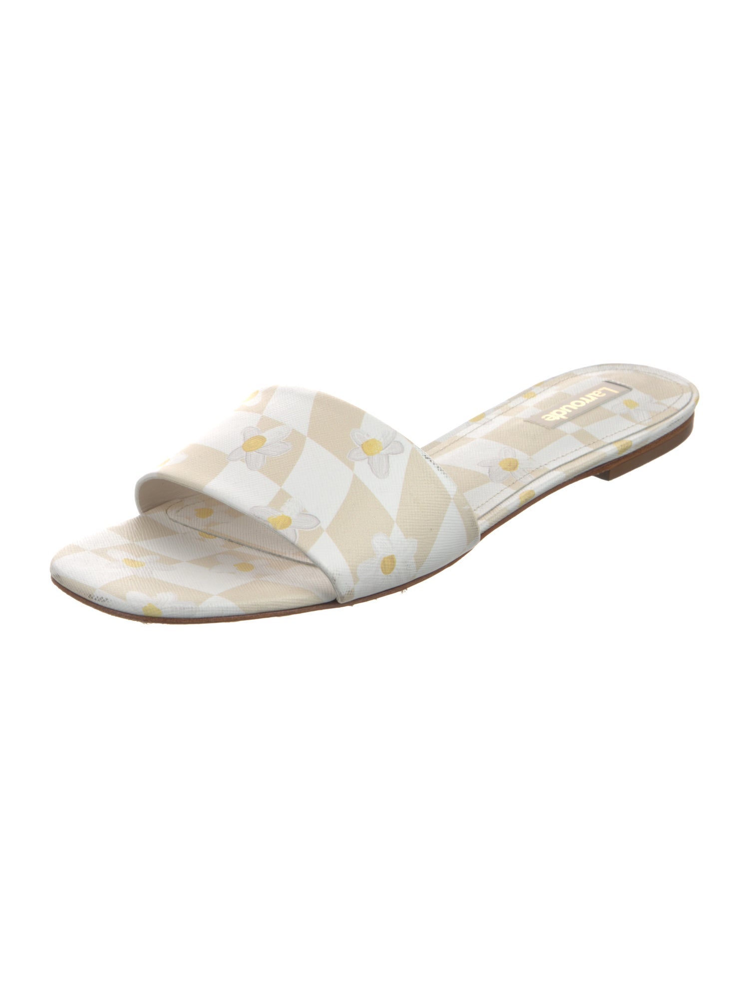 Larroude Leather Slides