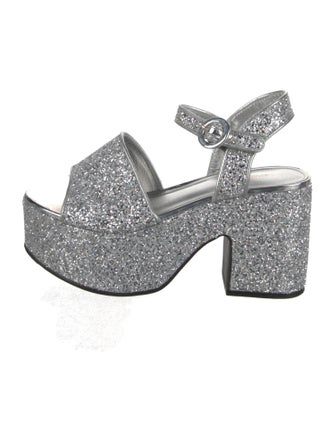 Larroude Glitter Glitter Accents Slides