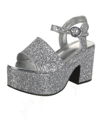 Larroude Glitter Glitter Accents Slides