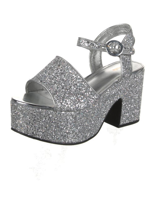 Larroude Glitter Glitter Accents Slides