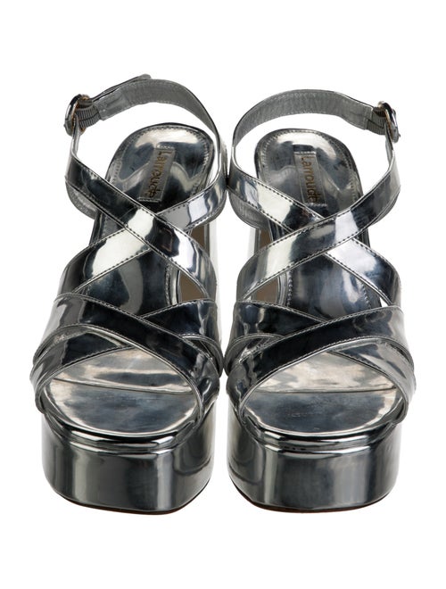 Larroude Leather Slingback Sandals