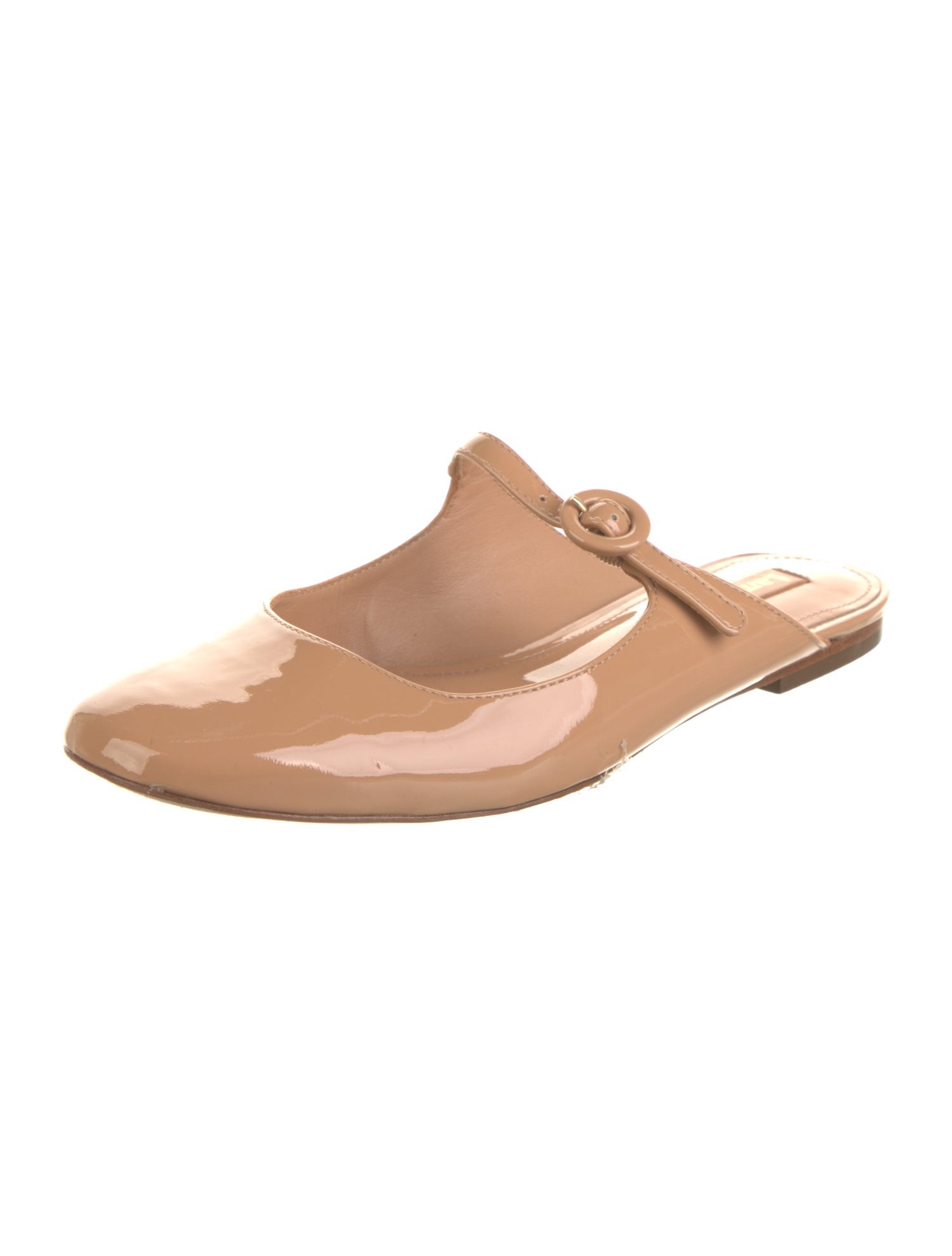 Larroude Patent Leather Mules