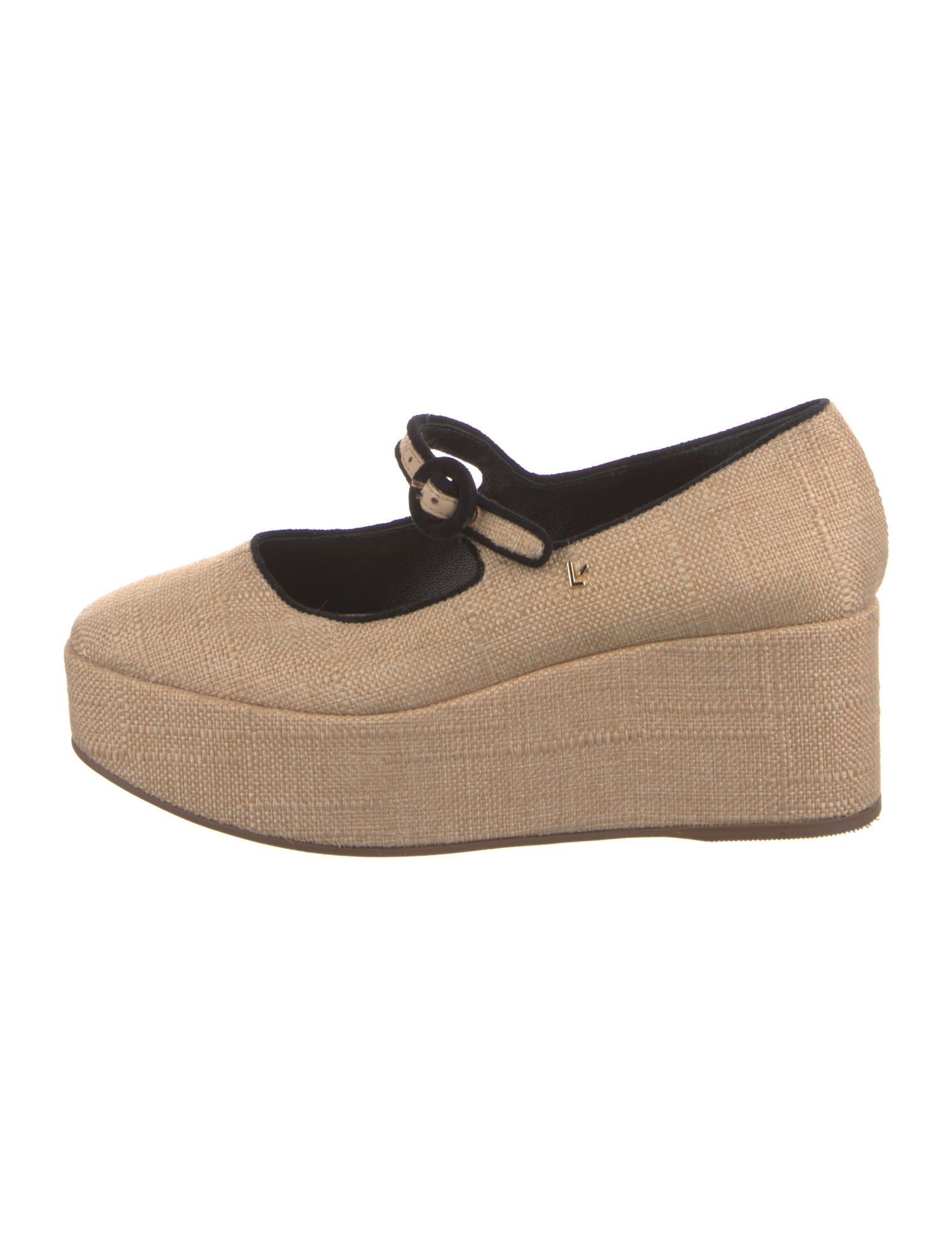 Larroude Canvas Mary Jane Flats