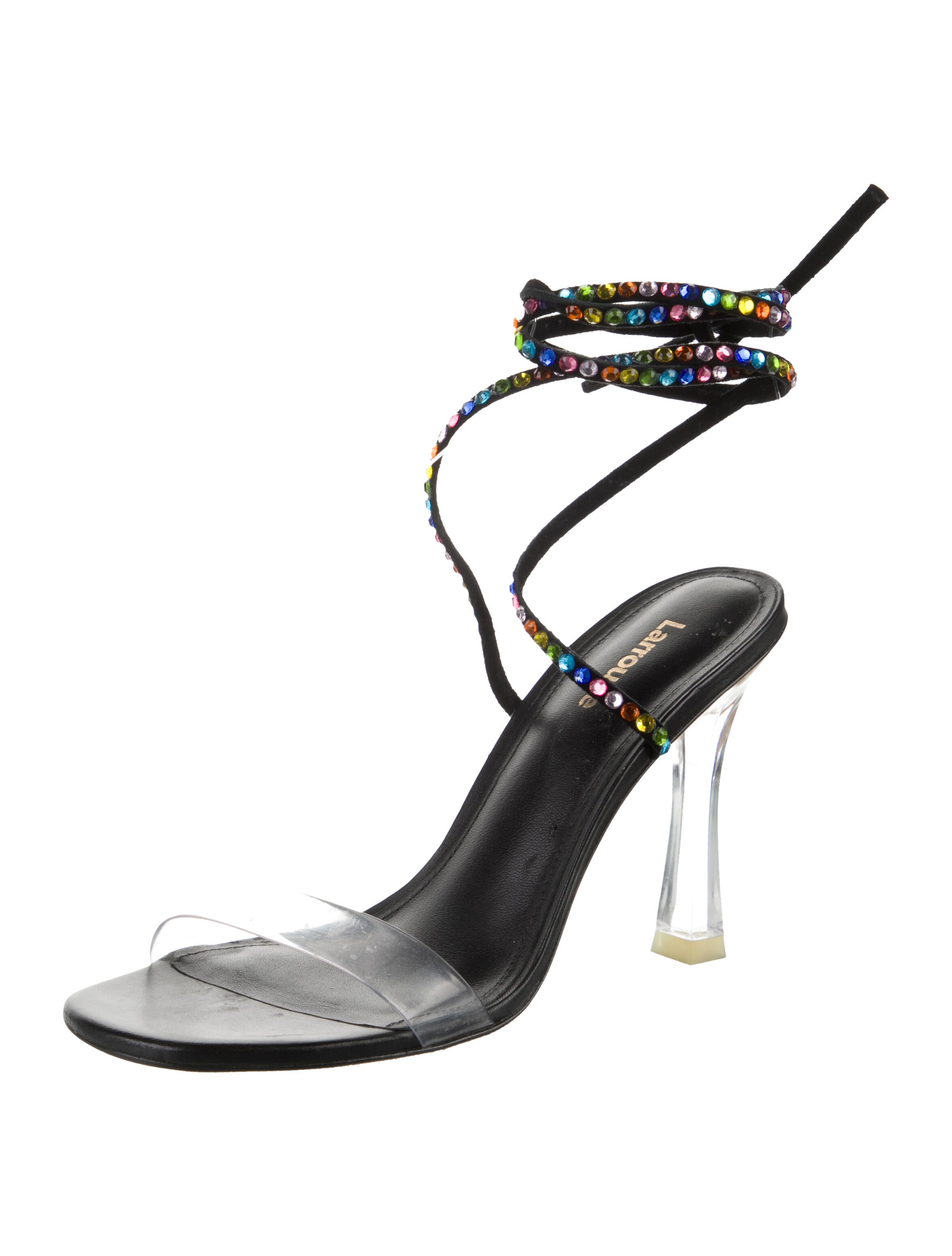 Larroude Crystal Embellishments Sandals