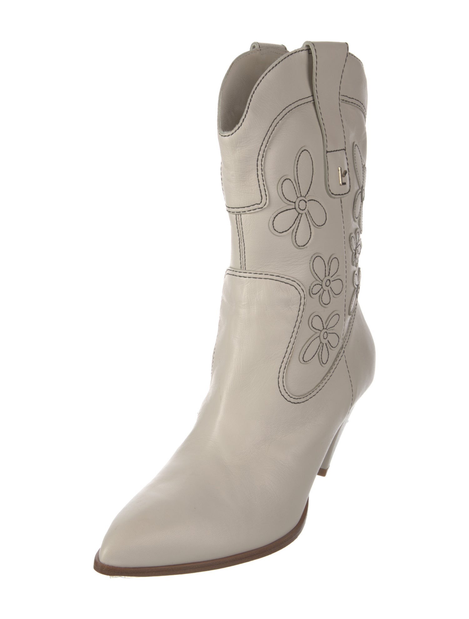 Larroude Leather Western Boots