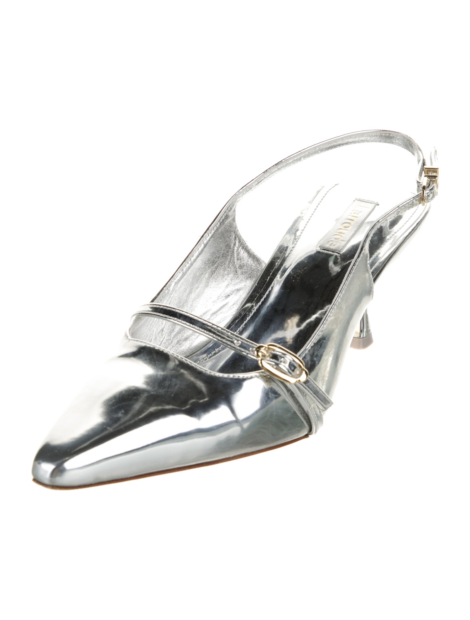 Larroude Patent Leather Slingback Pumps