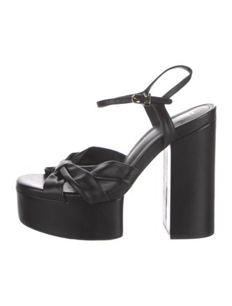 Larroude Leather Slingback Sandals