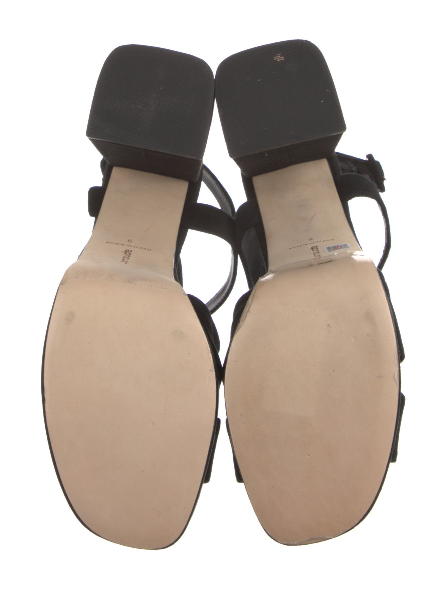 Larroude Suede Leather Trim Embellishment Slingback Sandals