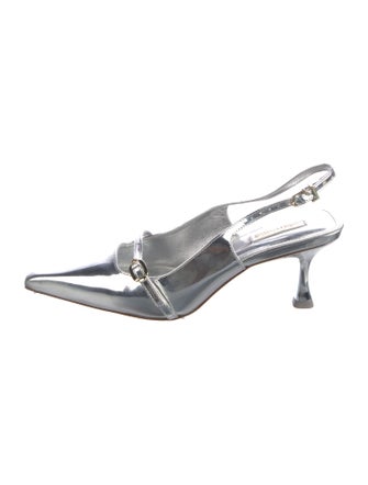 Larroude Patent Leather Slingback Pumps