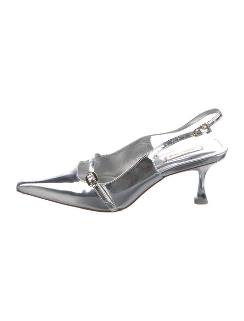 Larroude Patent Leather Slingback Pumps