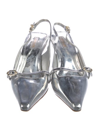 Larroude Patent Leather Slingback Pumps