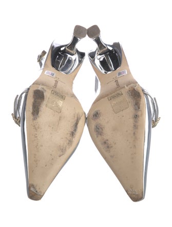 Larroude Patent Leather Slingback Pumps