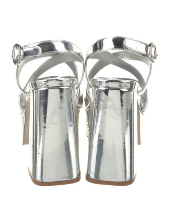 Larroude Patent Leather Slingback Sandals