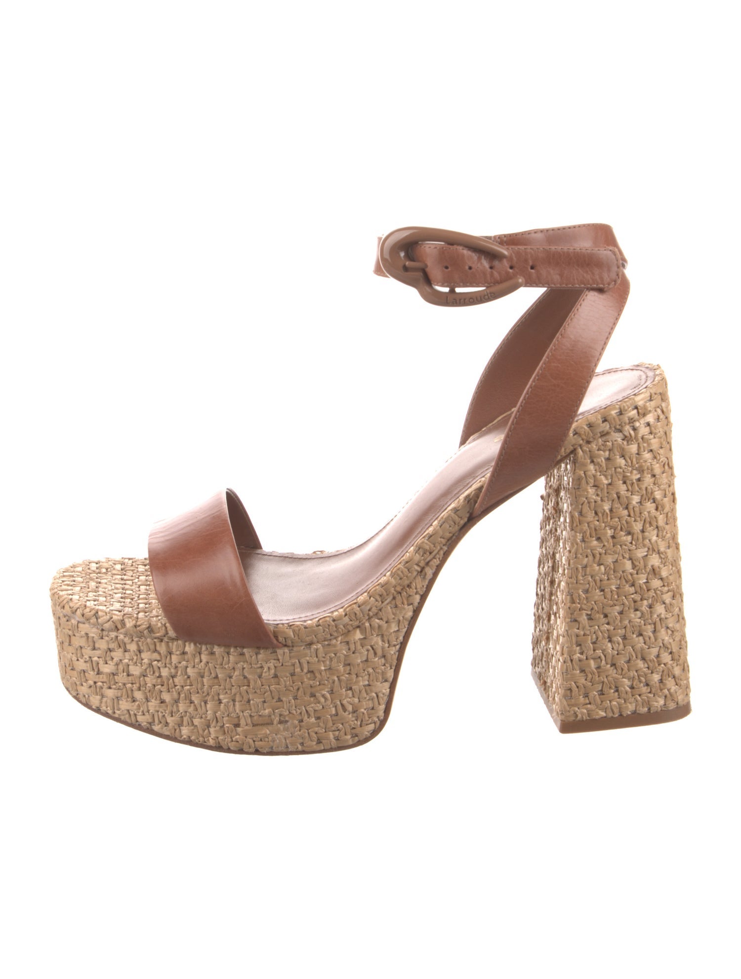 Larroude Leather Slingback Sandals