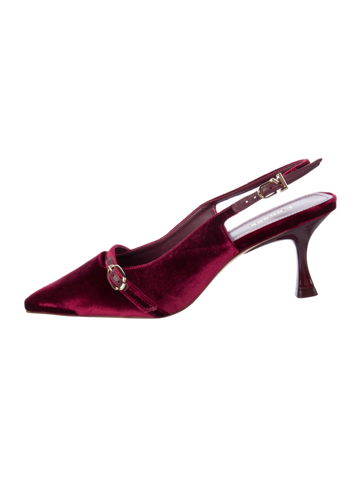 Larroude Velvet Slingback Pumps