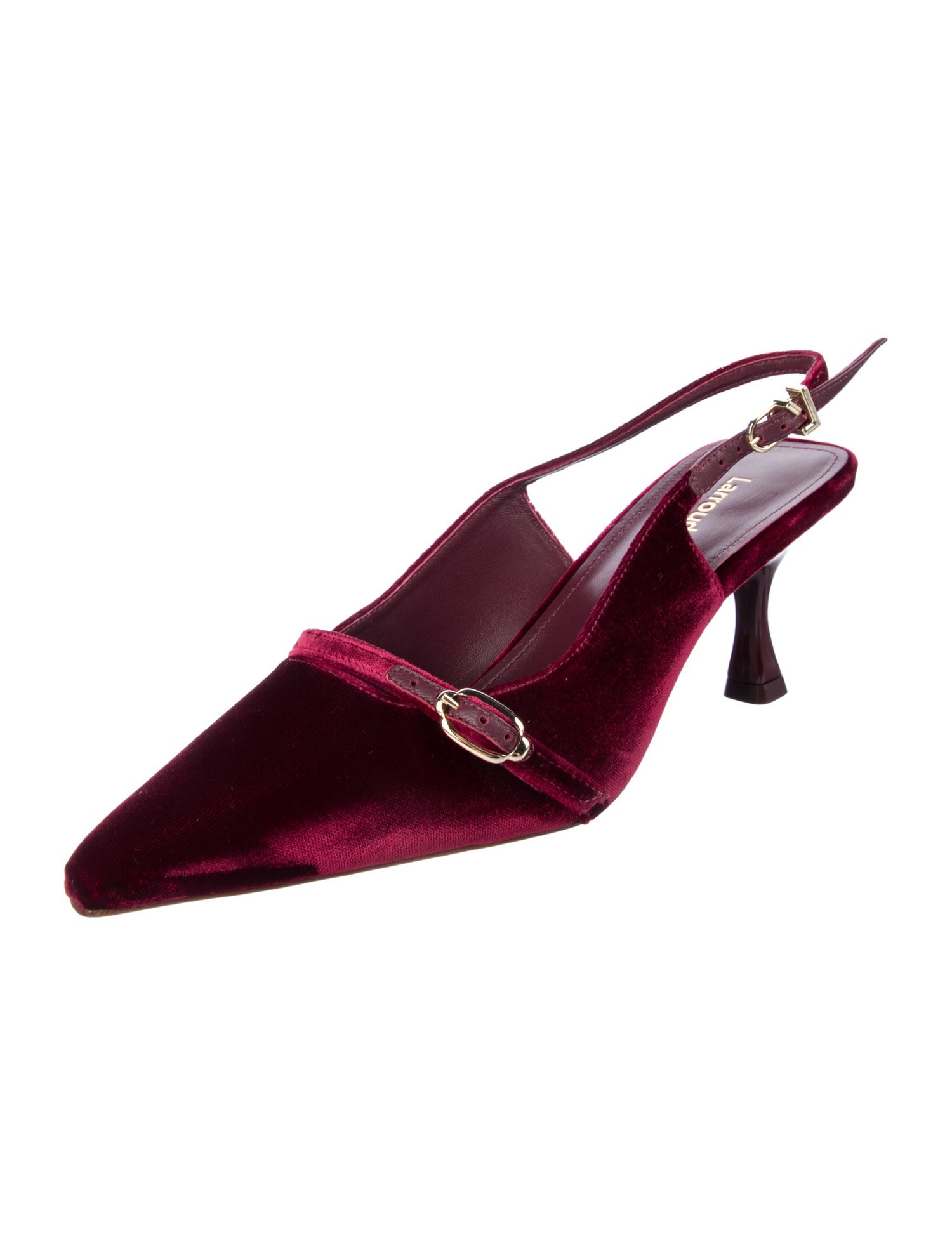 Larroude Velvet Slingback Pumps