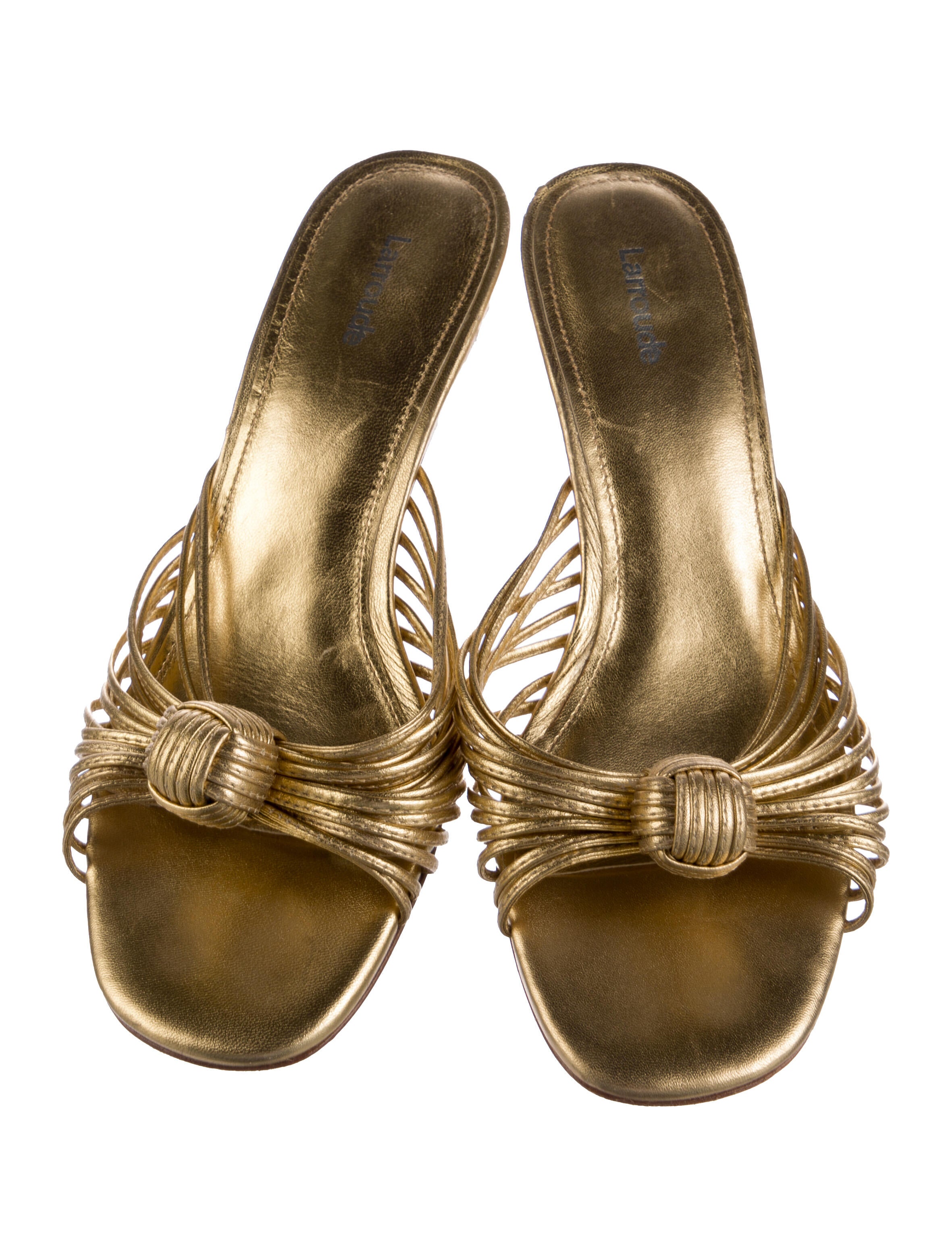 Larroude Leather Slides