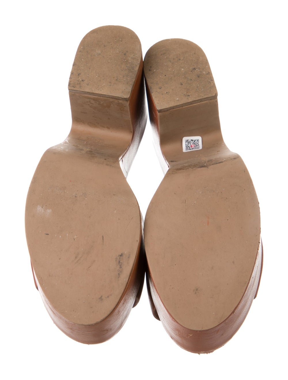 Larroude Leather Slides Neutrals Platform - image 5