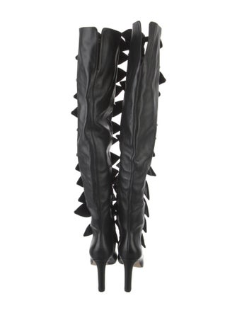 Larroude x Jonathan Cohen Leather Lace-Up Boots