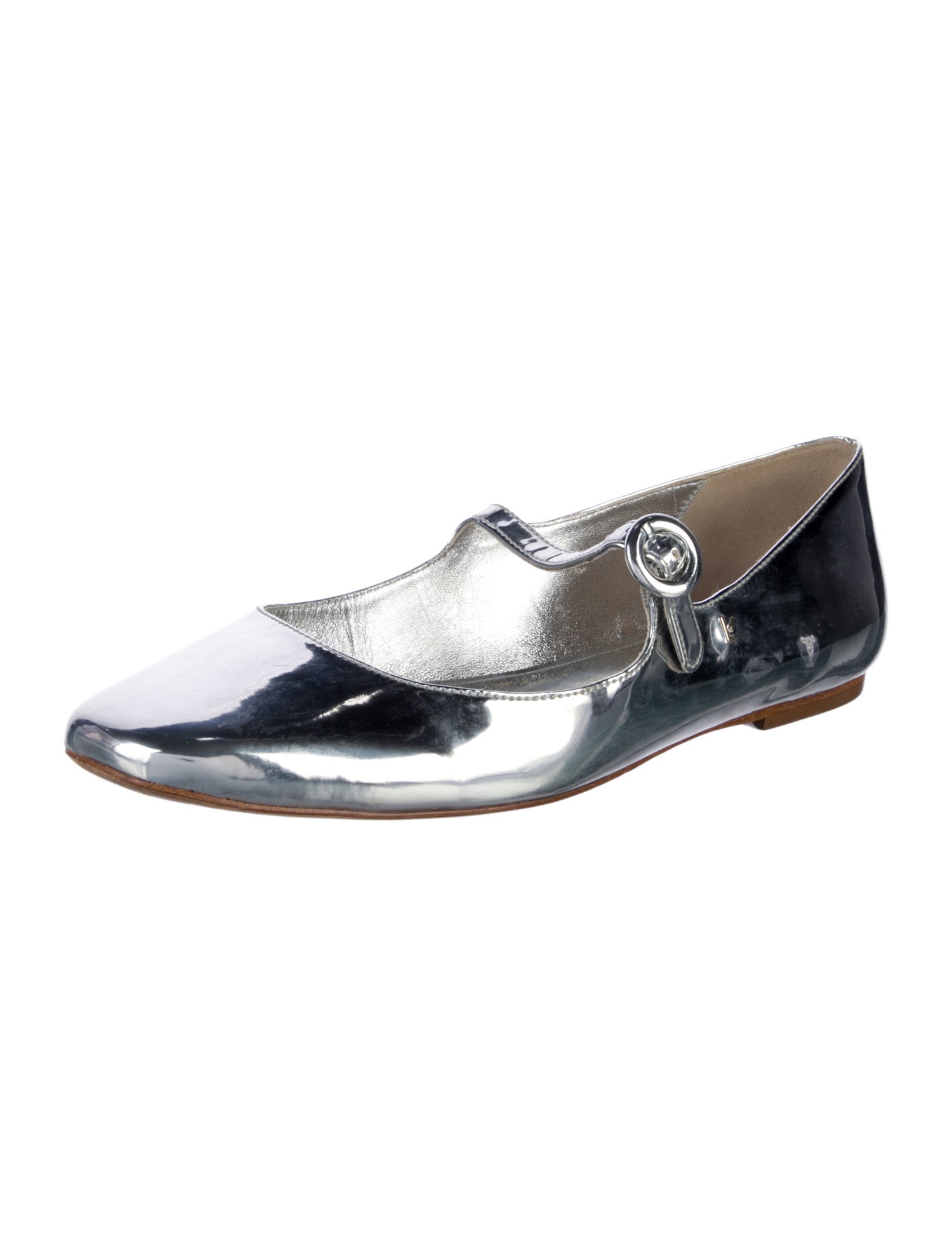 Larroude Patent Leather T-Strap Sandals