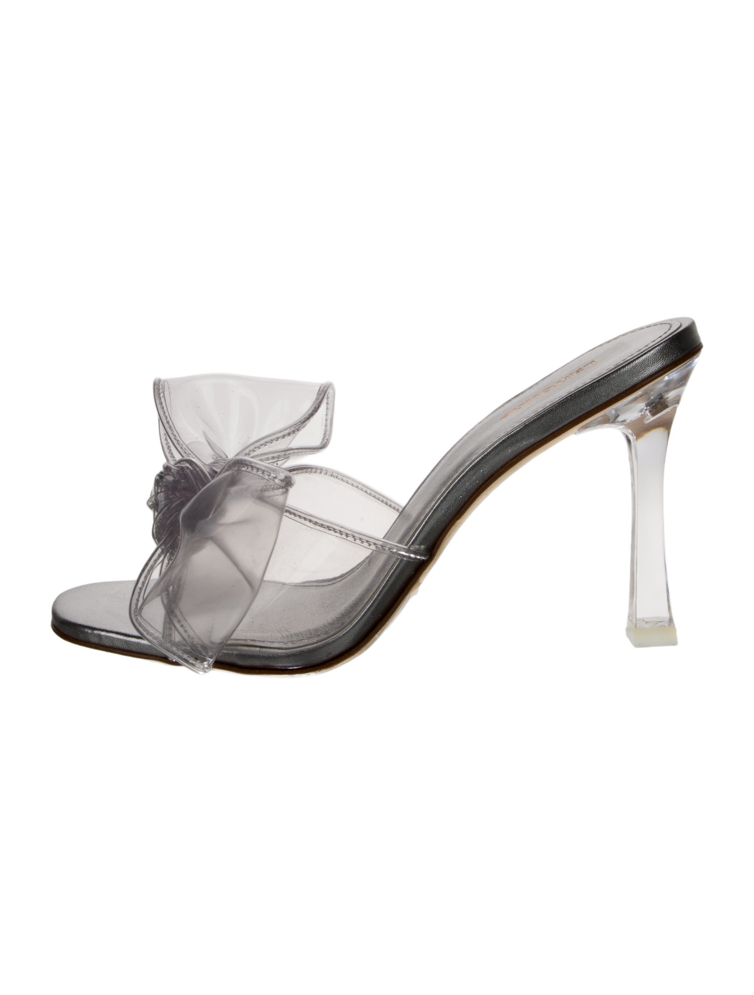 Larroude PVC Bow Accents Slides