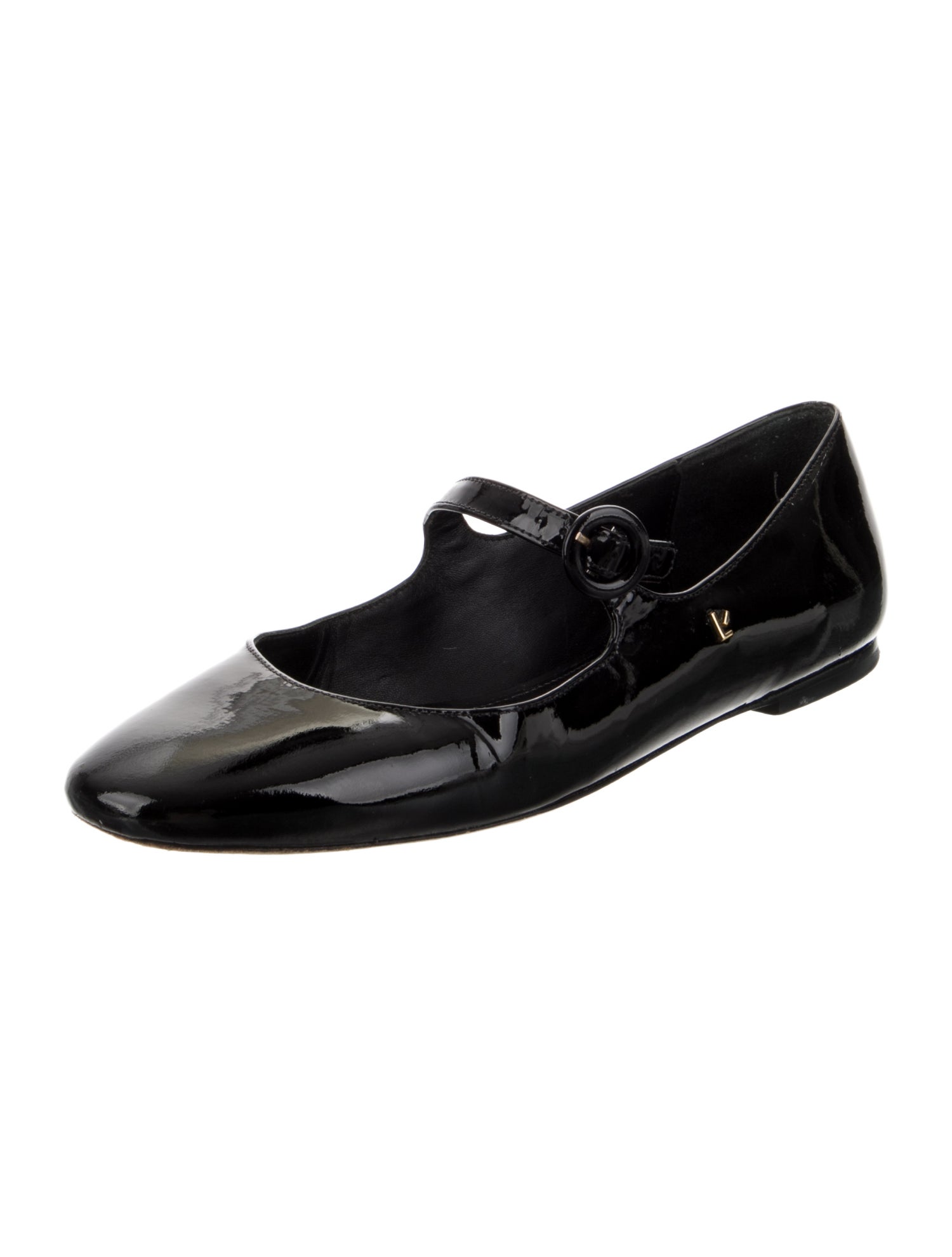 Larroude Patent Leather Mary Jane Flats