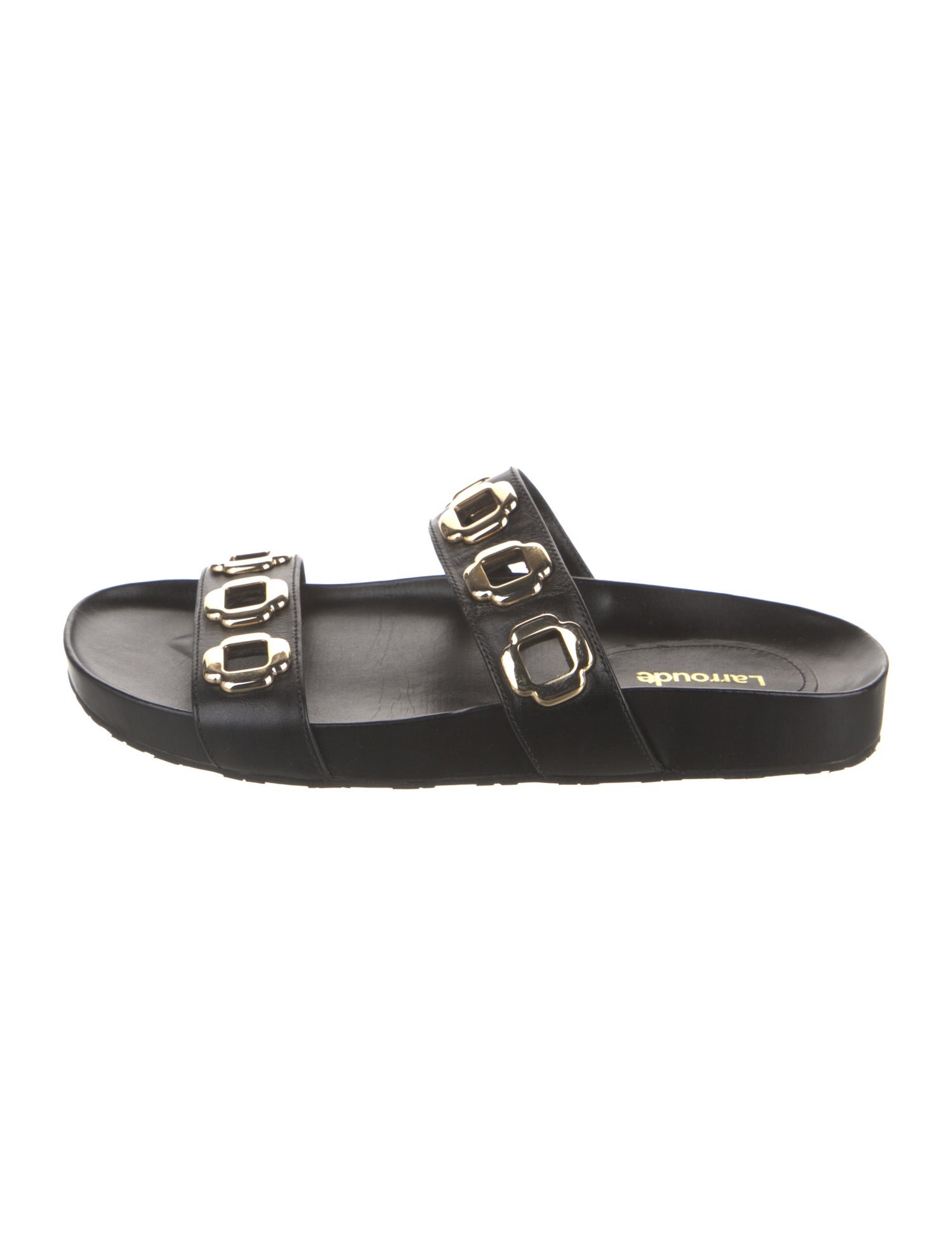 Larroude Leather Slides