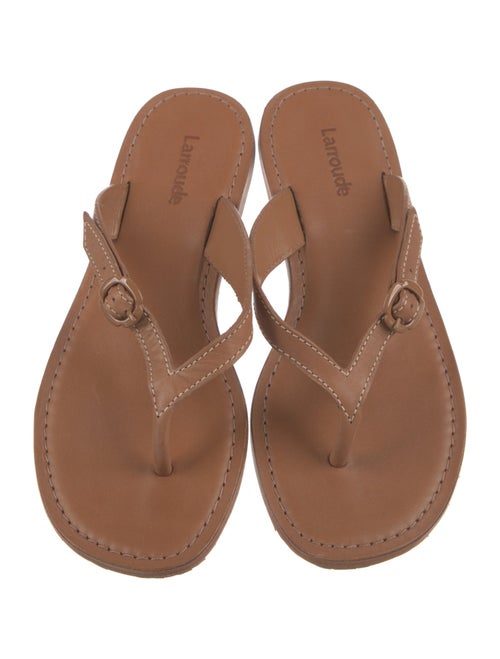 Larroude Leather Slides