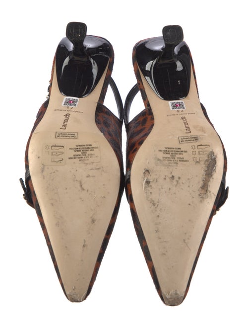 Larroude Ponyhair Printed Slingback Pumps