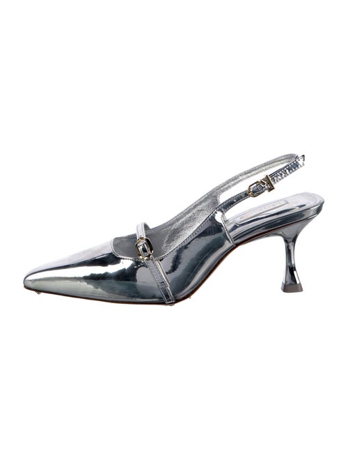 Larroude Patent Leather Slingback Pumps