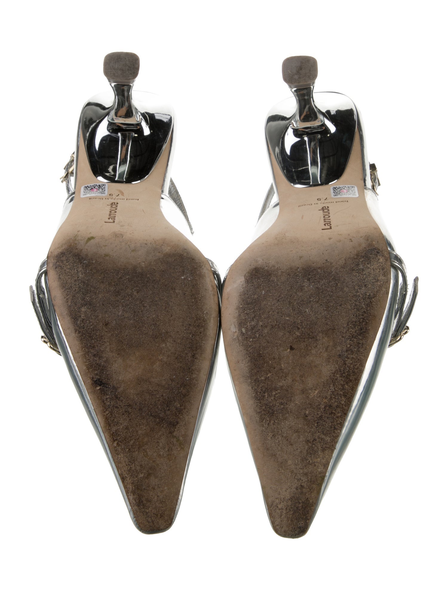 Larroude Patent Leather Slingback Pumps