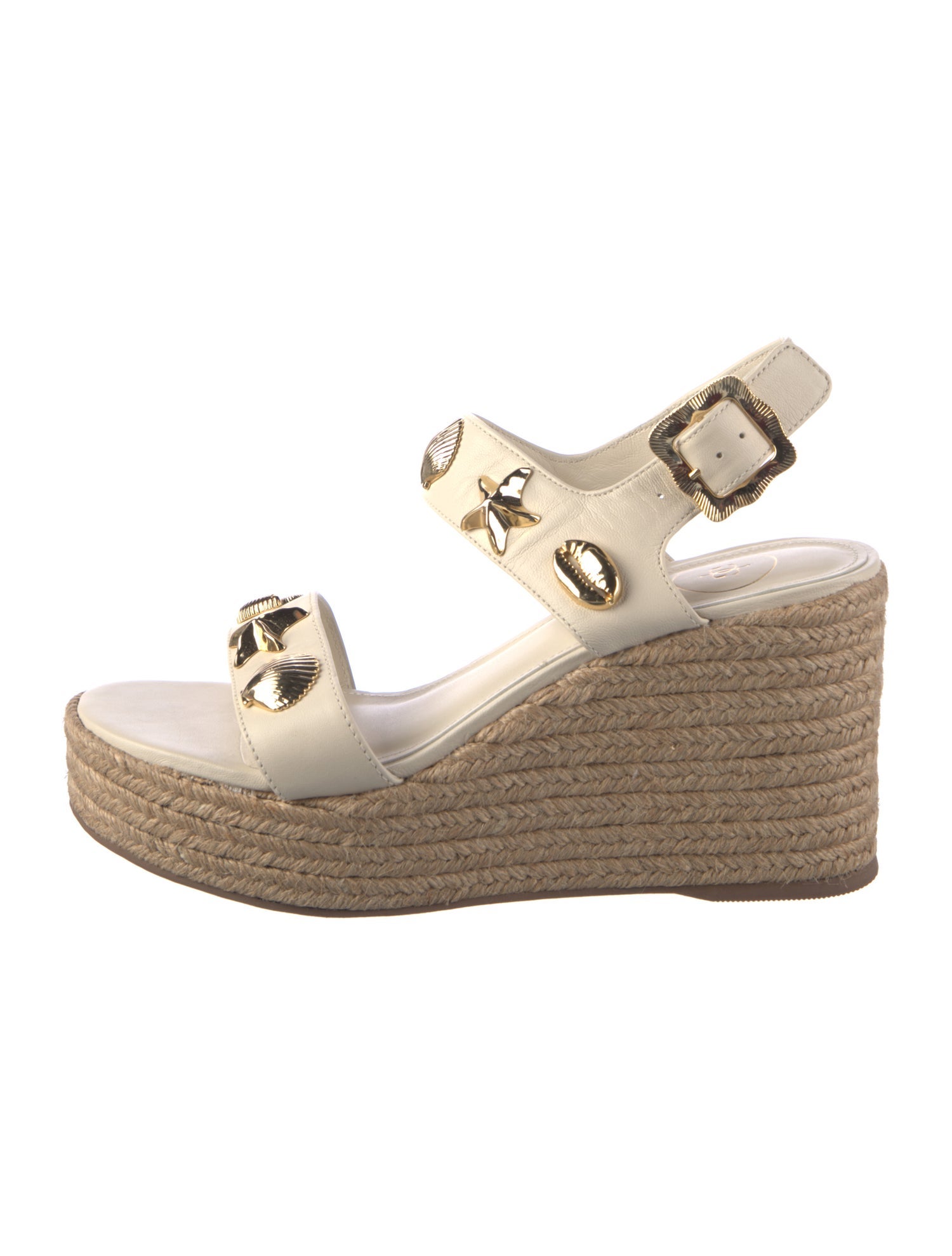 Larroude Leather Printed Espadrilles