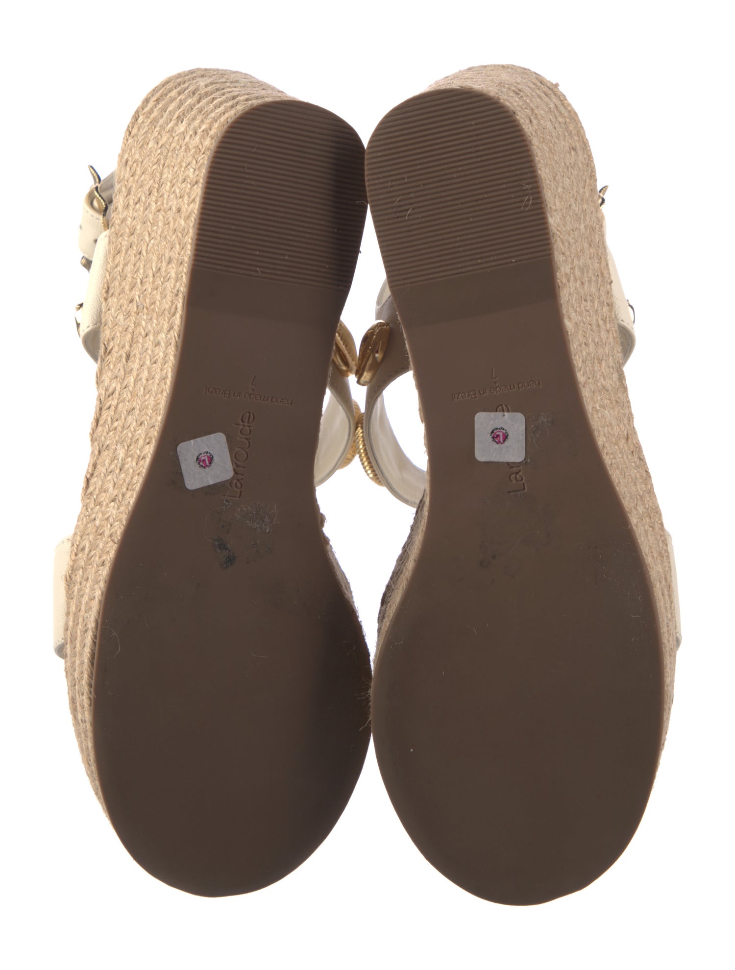Larroude Leather Printed Espadrilles