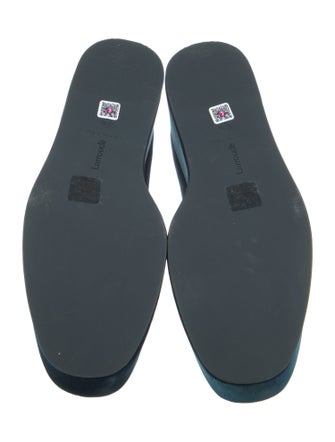 Larroude Velvet Leather Trim Embellishment Mary Jane Flats